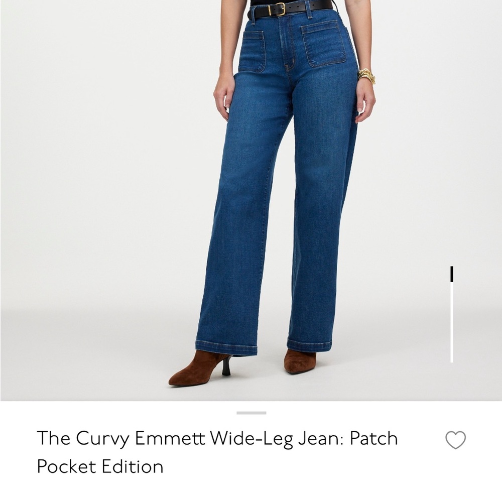 Madewell Curvy Emmett Wide-Leg Jeans Allen Wash